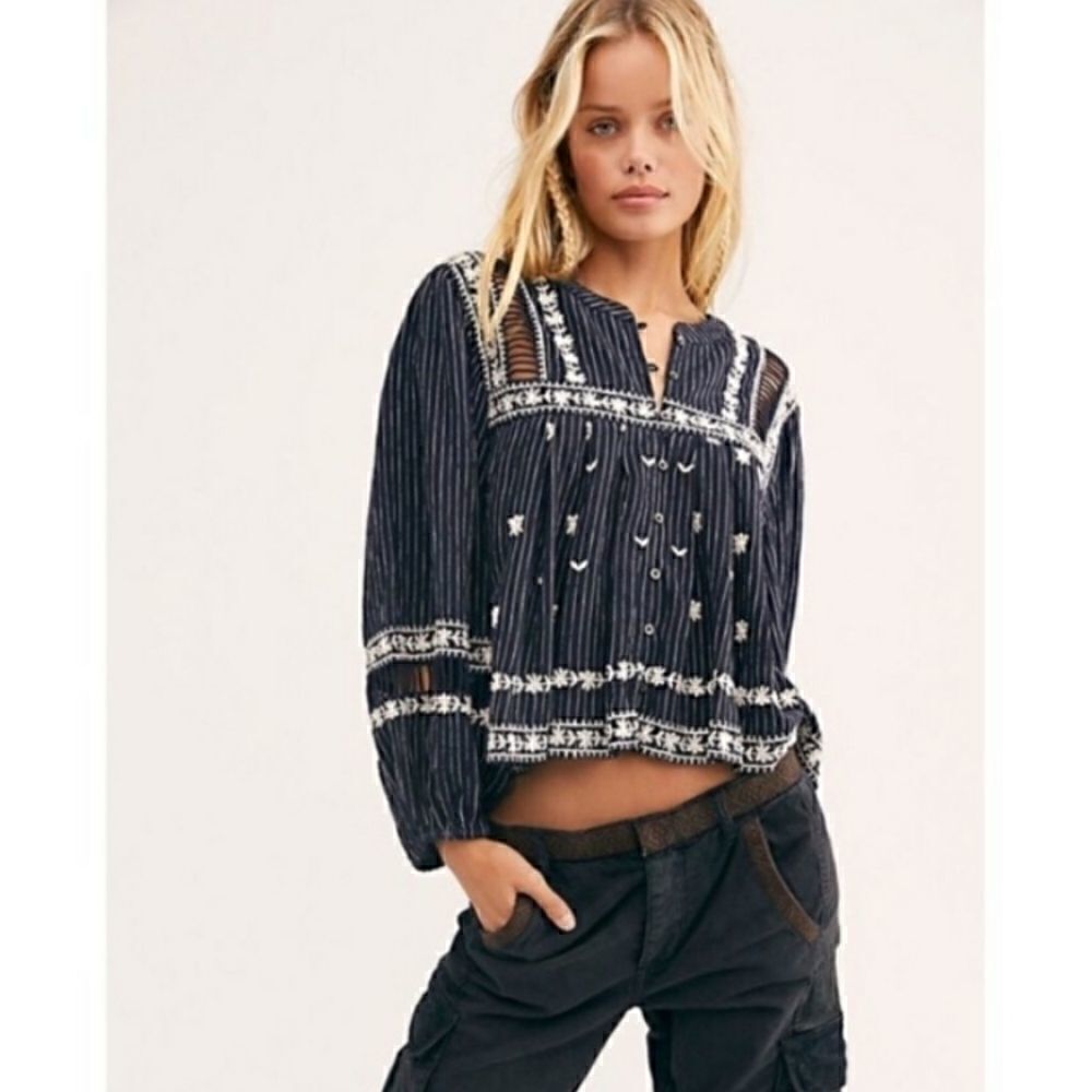 Free people All Roads Lead To You Blouse Size S